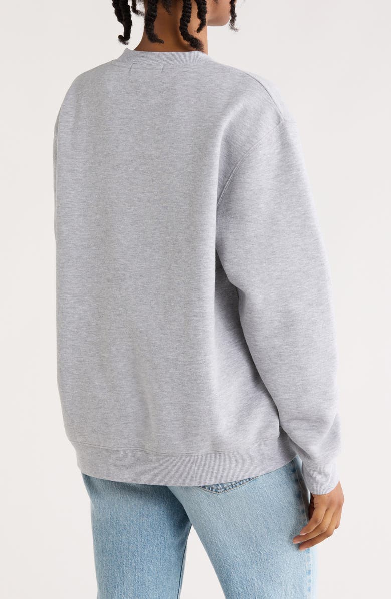 Vinyl Icons Bow Graphic Fleece Sweatshirt, Alternate, color, Heather Grey