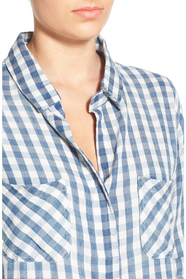 'Louise' Gingham Shirt, Alternate, color, BLUE/ WHITE