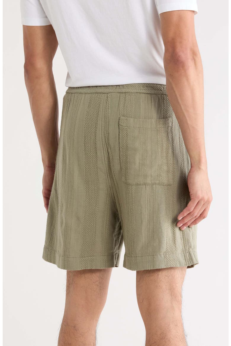 Textured Drawstring Shorts, Alternate, color, THYME GREEN