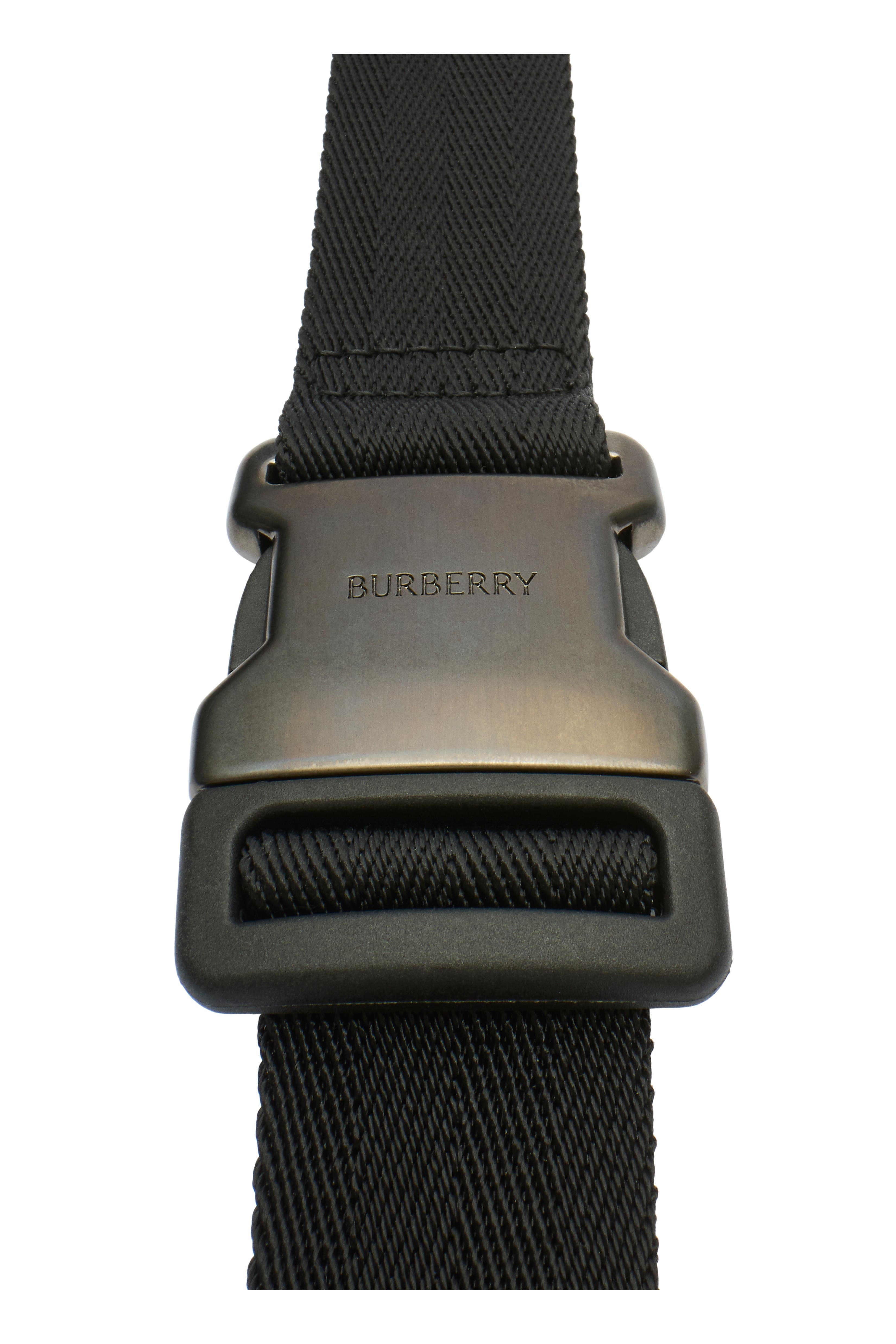 Burberry City Check Belt Bag, Alternate, color, Navy