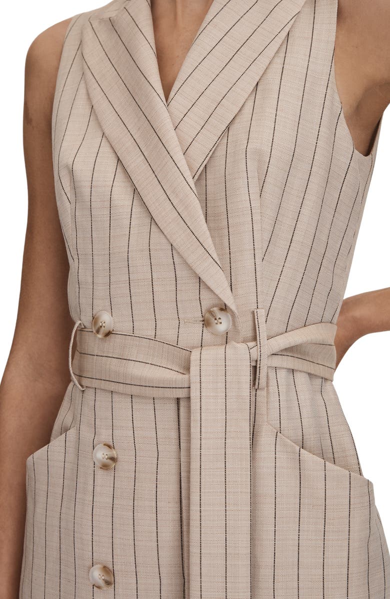 Reiss Andie Pinstripe Sleeveless Coat Dress, Alternate, color,