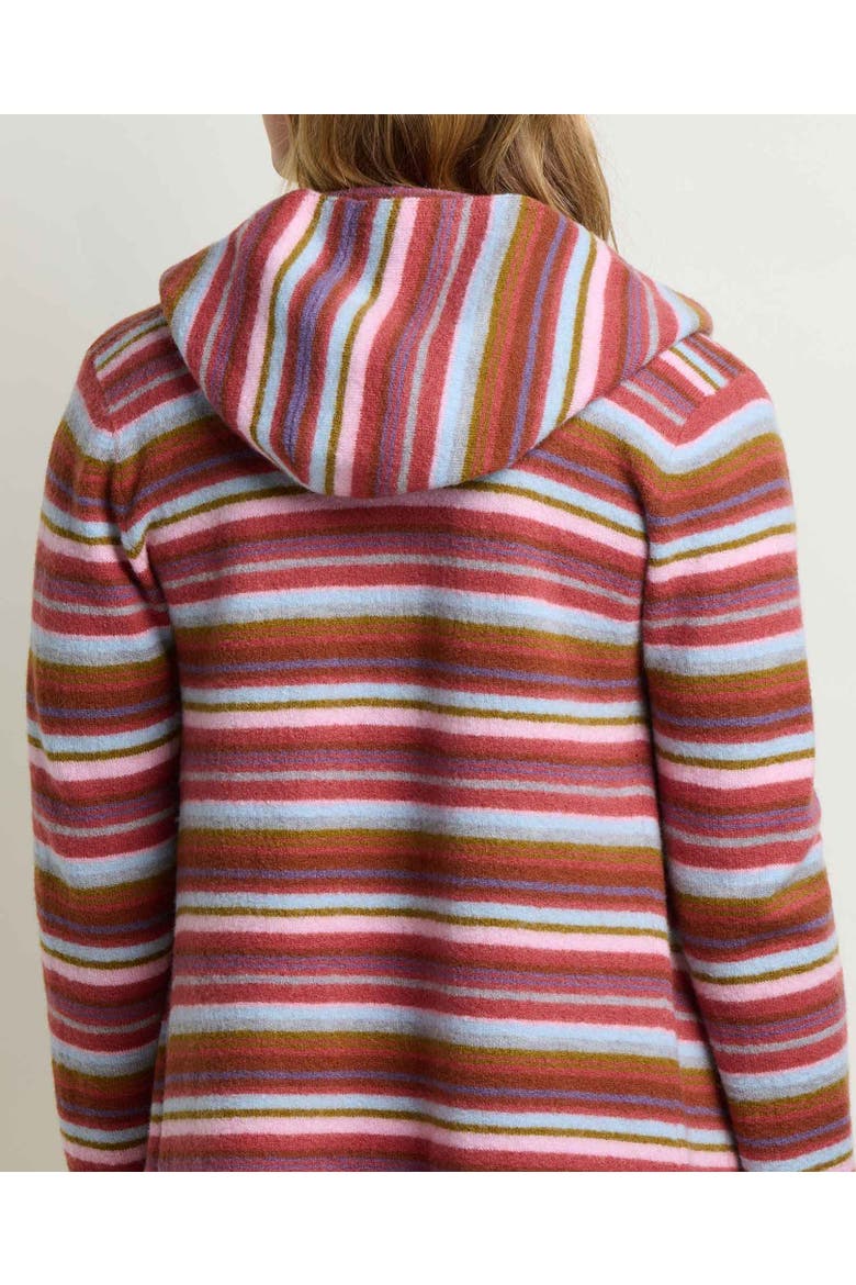 Merino Heartfelt Hoodie, Alternate, color, Dusty Cedar Stripe