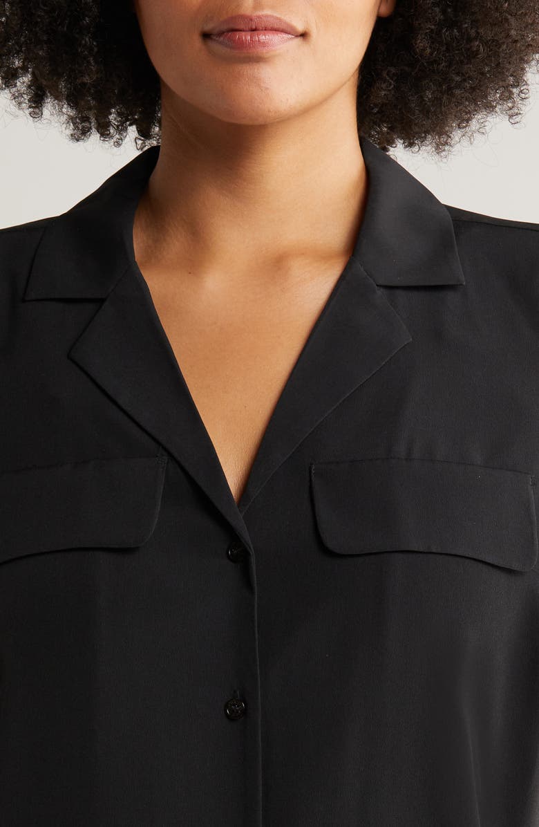 Court & Rowe Collared Button Front Sleeveless Shirt, Alternate, color,