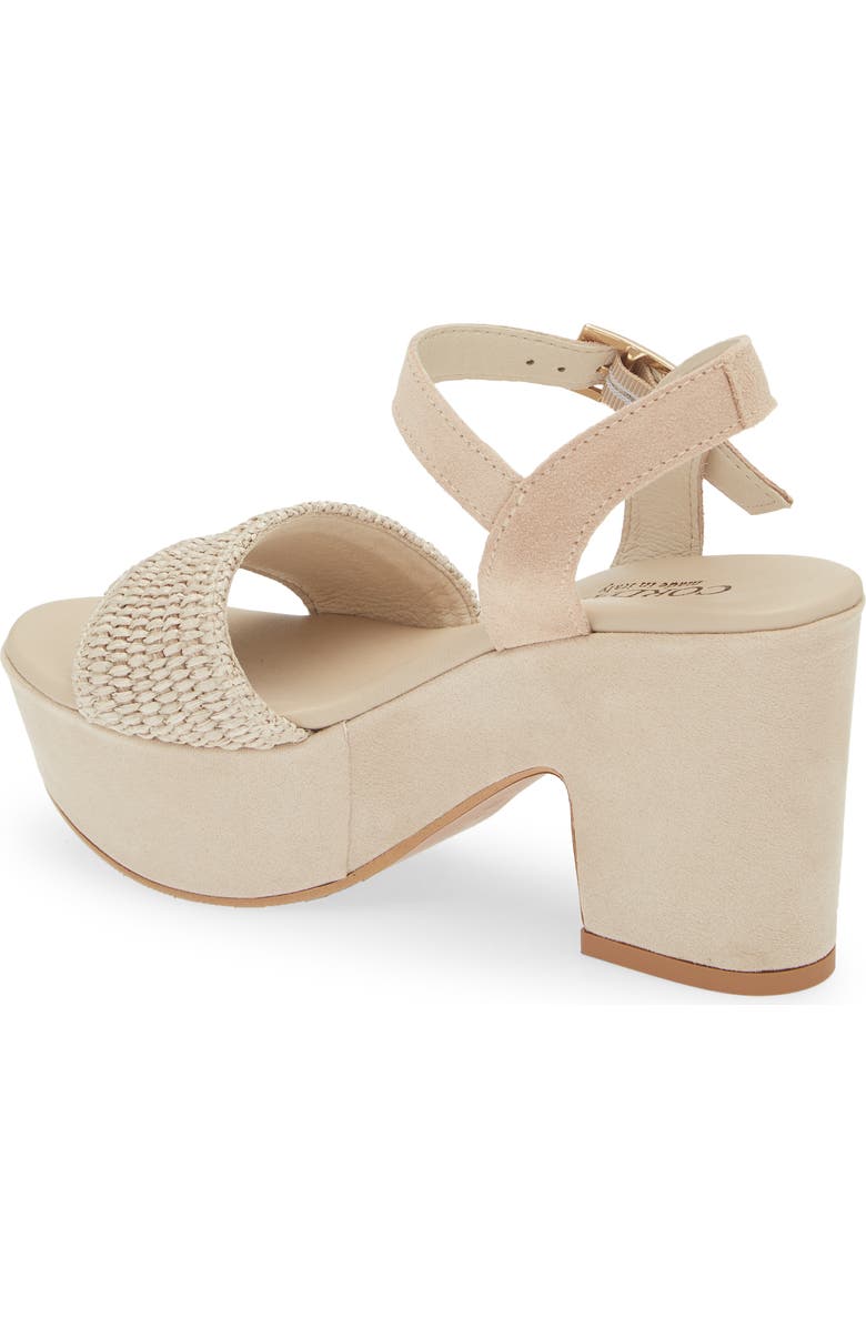 Cordani Liona Raffia Platform Sandal, Alternate, color, Sint Beige