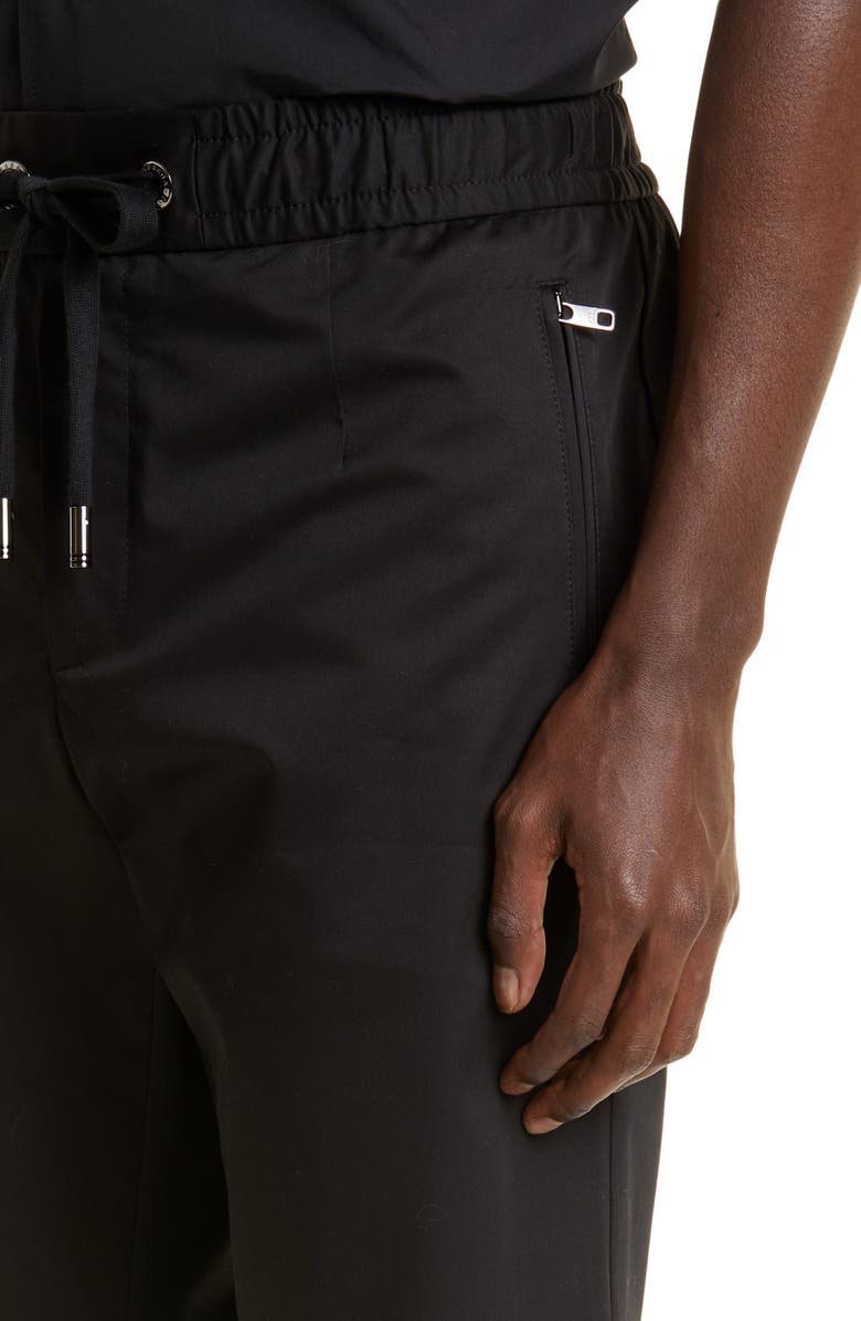 Dolce&Gabbana Stretch Cotton Joggers, Alternate, color, Black