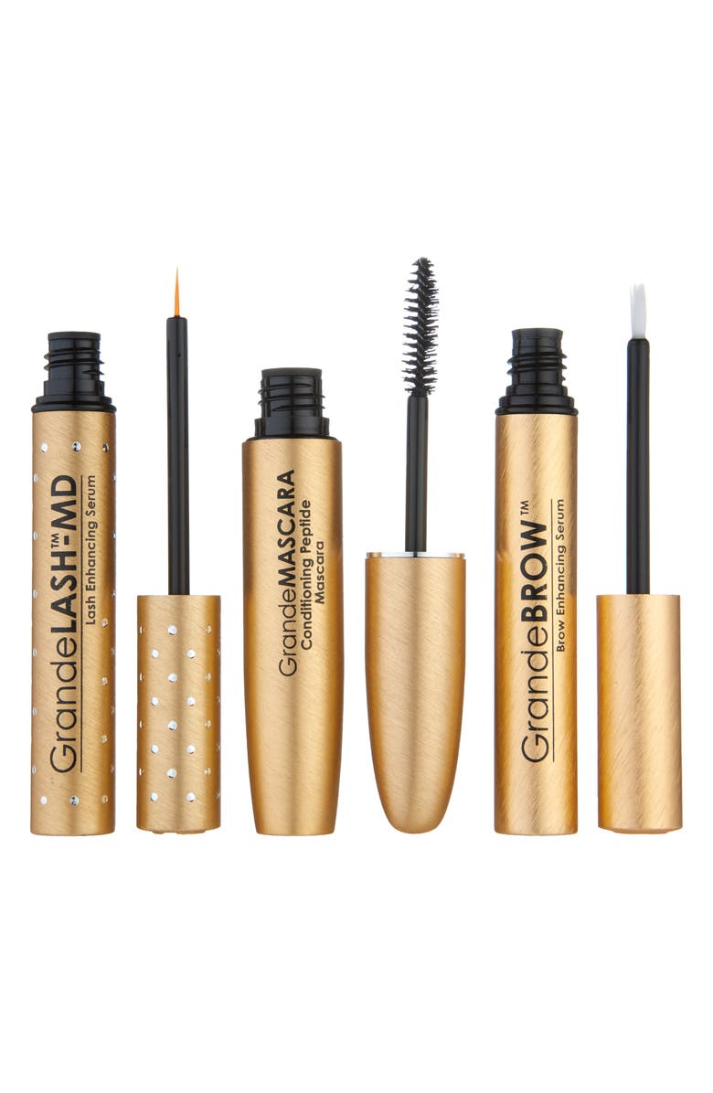 Grande Cosmetics Peace, Love & Grande Lash & Brow Set $166 Value, Main, color, 