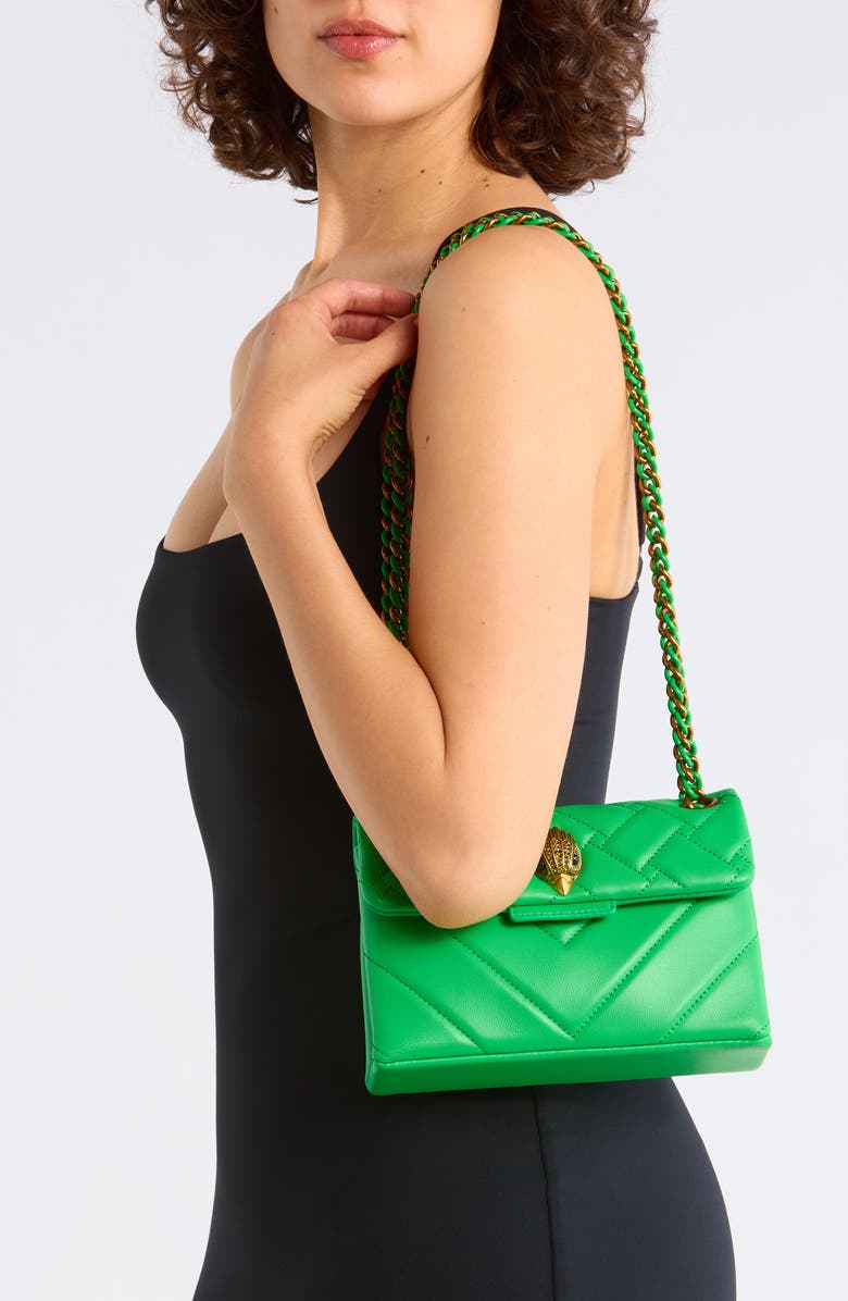 Kurt Geiger London Kensington Leather Mini Crossbody Bag, Alternate, color, Green