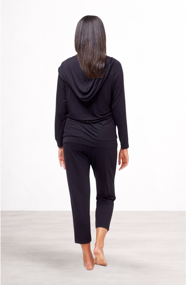 Nom Maternity Simone Maternity & Nursing Soft Hoodie, Alternate, color, Black