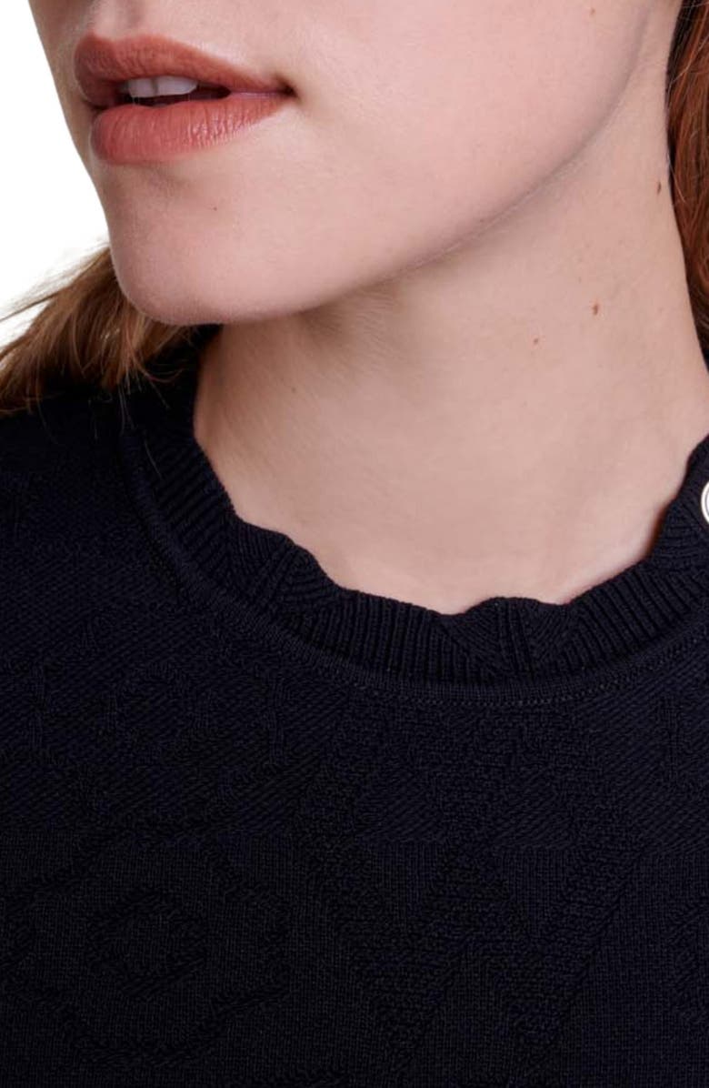 maje Reveria Two-Piece Knit Minidress, Alternate, color, 