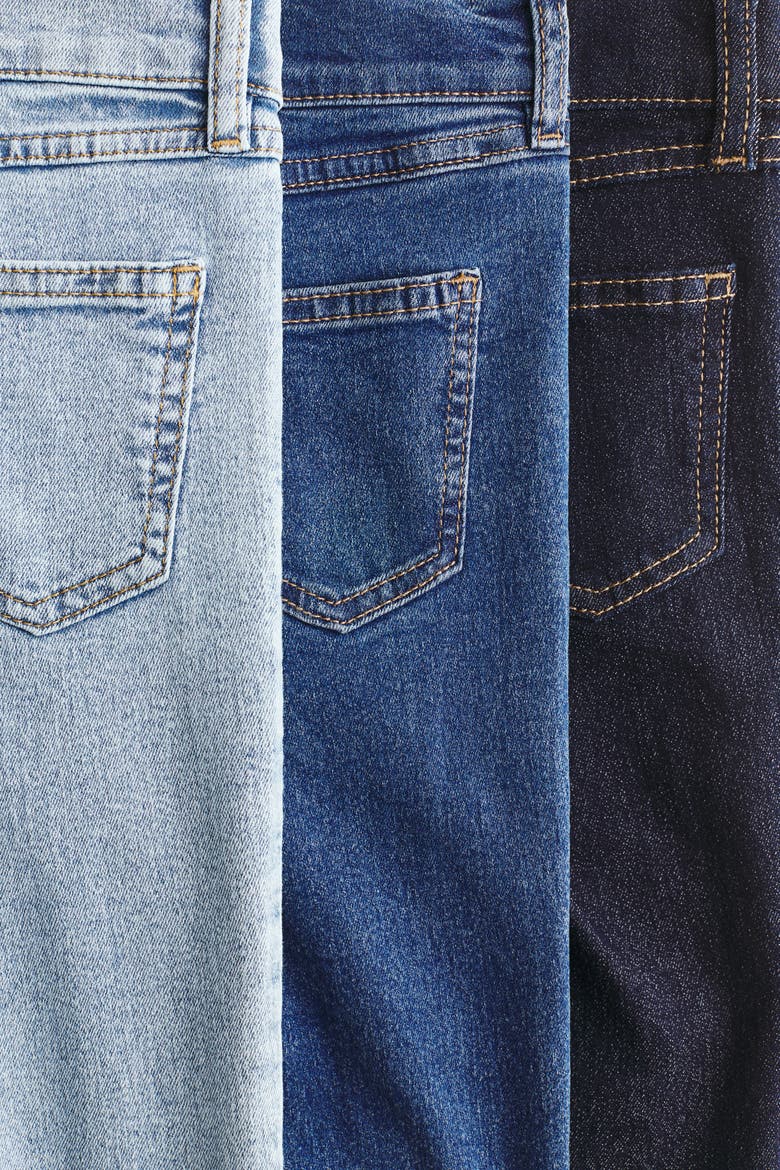 3-pack Comfort Stretch Slim Fit Jeans, Alternate, color, Dark denim blue/denim blue