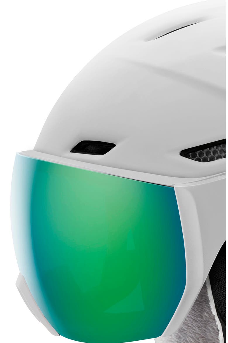 Survey Jr. Kids' Snow Helmet with MIPS, Alternate, color, MATTE WHITE / GREEN MIRROR