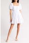 Seersucker Puff Sleeve Minidress