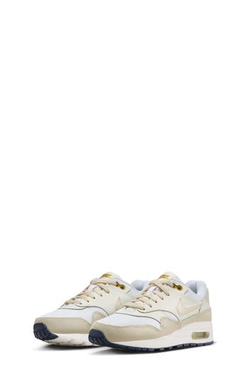 Nike Kids' Air Max 1 Sneaker In White/light Orewood/bronzine