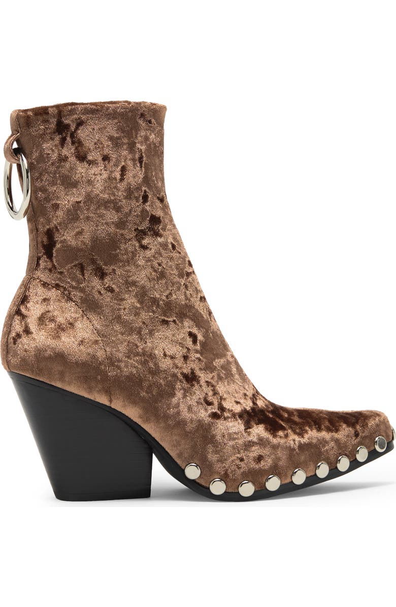 Jeffrey Campbell Walton Studded Bootie, Alternate, color, Taupe Crush Velvet Silver
