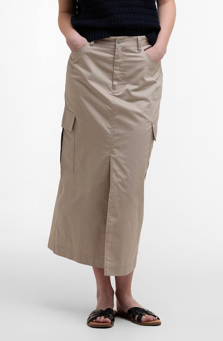 Barbour Luna Utility Midi Skirt, Main, color, Light Sand
