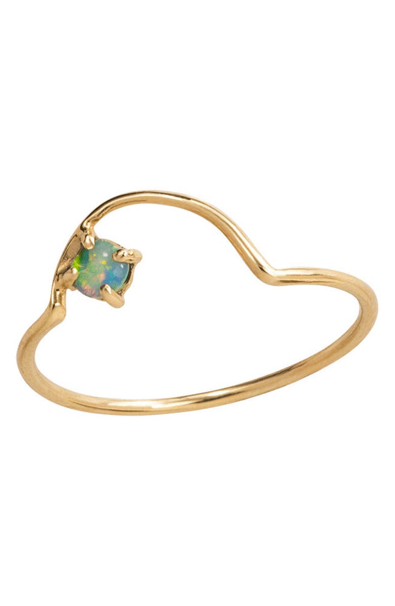 Wwake Offset Opal Arc Ring, Alternate, color, 