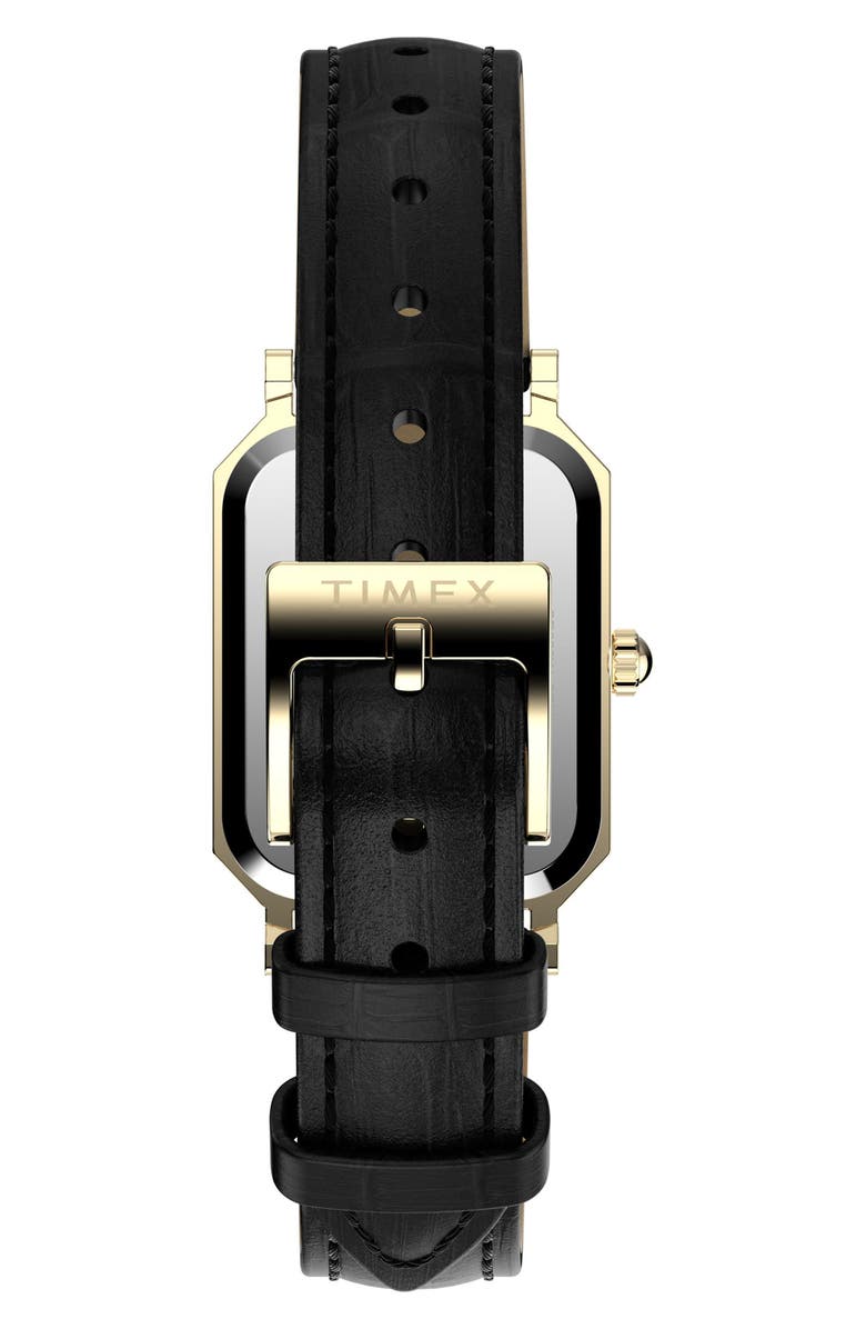 Timex<sup>®</sup> Vivienne Trend 21mm Leather Strap Watch, Alternate, color, Gold-Tone