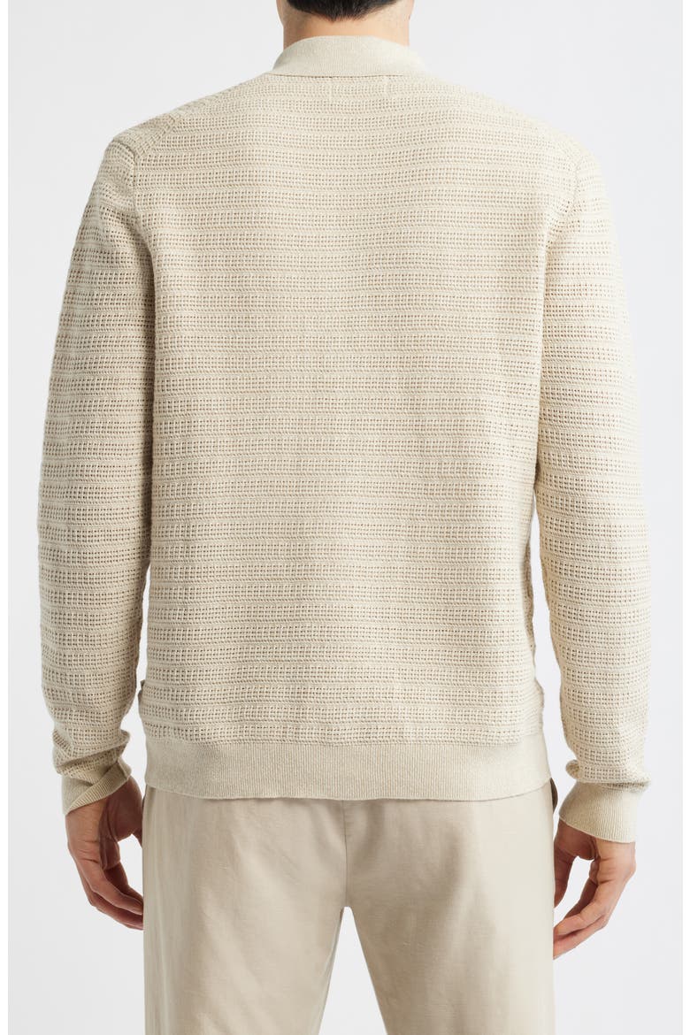 Gustav 60016 Zip Cardigan, Alternate, color, IVORY MOULINE