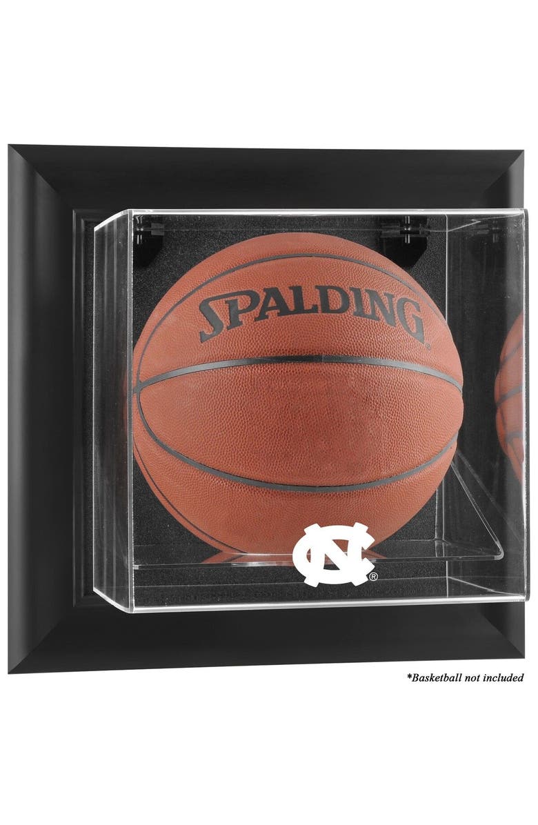 FANATICS AUTHENTIC North Carolina Tar Heels Black Framed (2015-Present Logo) Wall-Mountable Basketball Display Case, Main, color, 