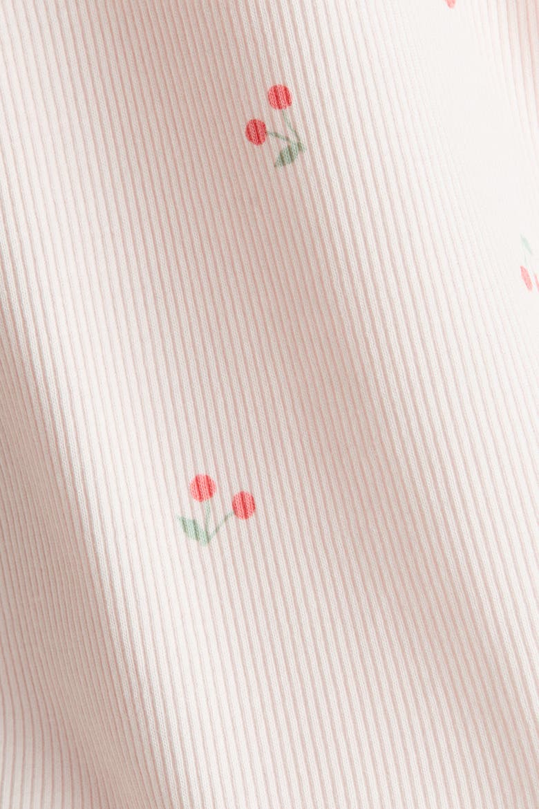 2-piece Ribbed Cotton Set, Alternate, color, Light pink/cherries