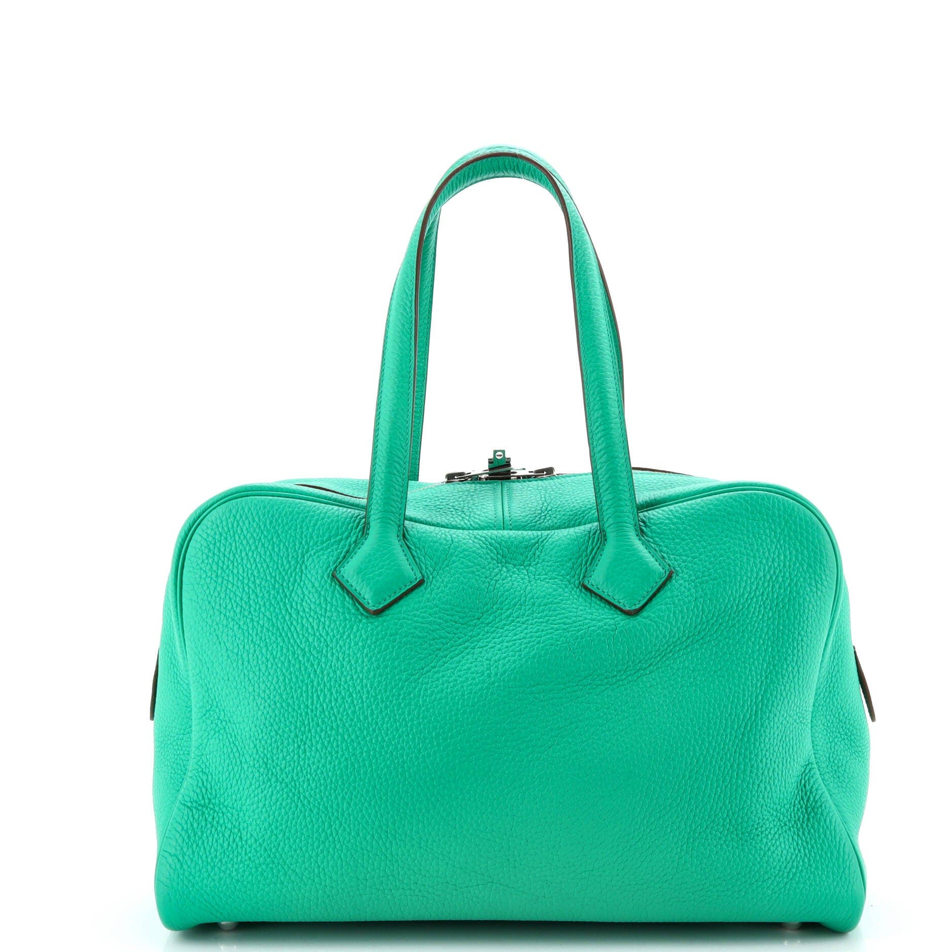 Pre-Owned Hermes Victoria II Bag Clemence 35, Alternate, color, Menthe