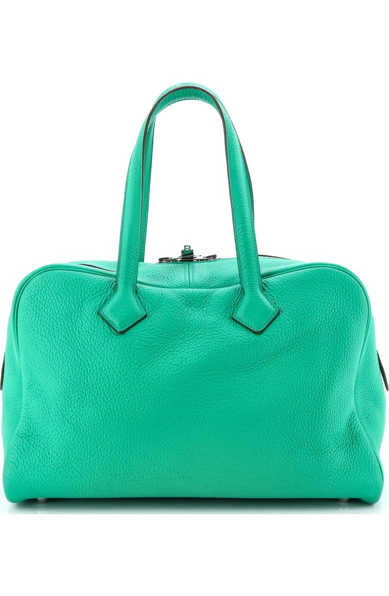 Pre-Owned Hermes Victoria II Bag Clemence 35, Alternate, color, Menthe