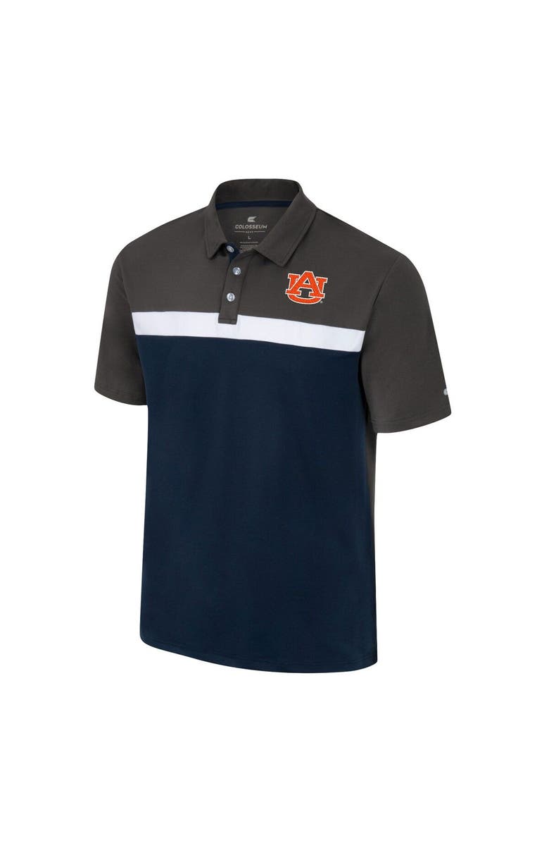 COLOSSEUM Men's Colosseum Charcoal Auburn Tigers Two Yutes Polo, Alternate, color, Charcoal