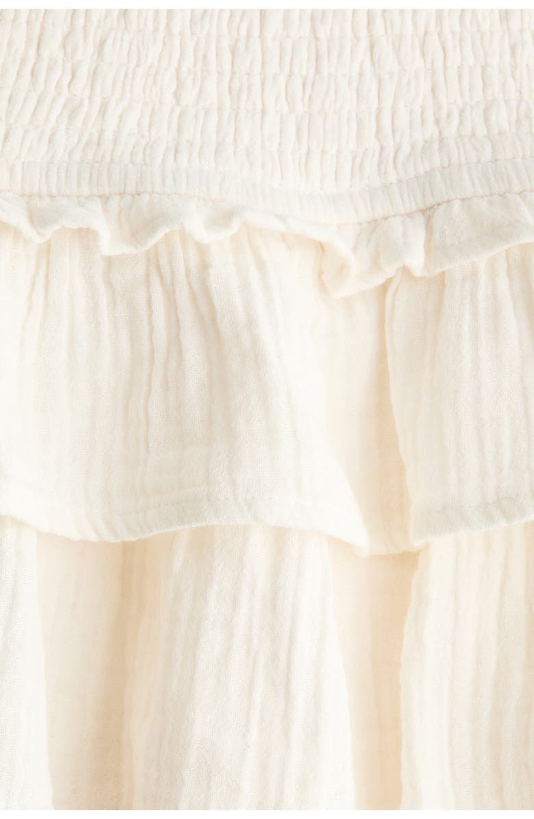 H&M Tiered Viscose Mini Skort, Alternate, color, Cream
