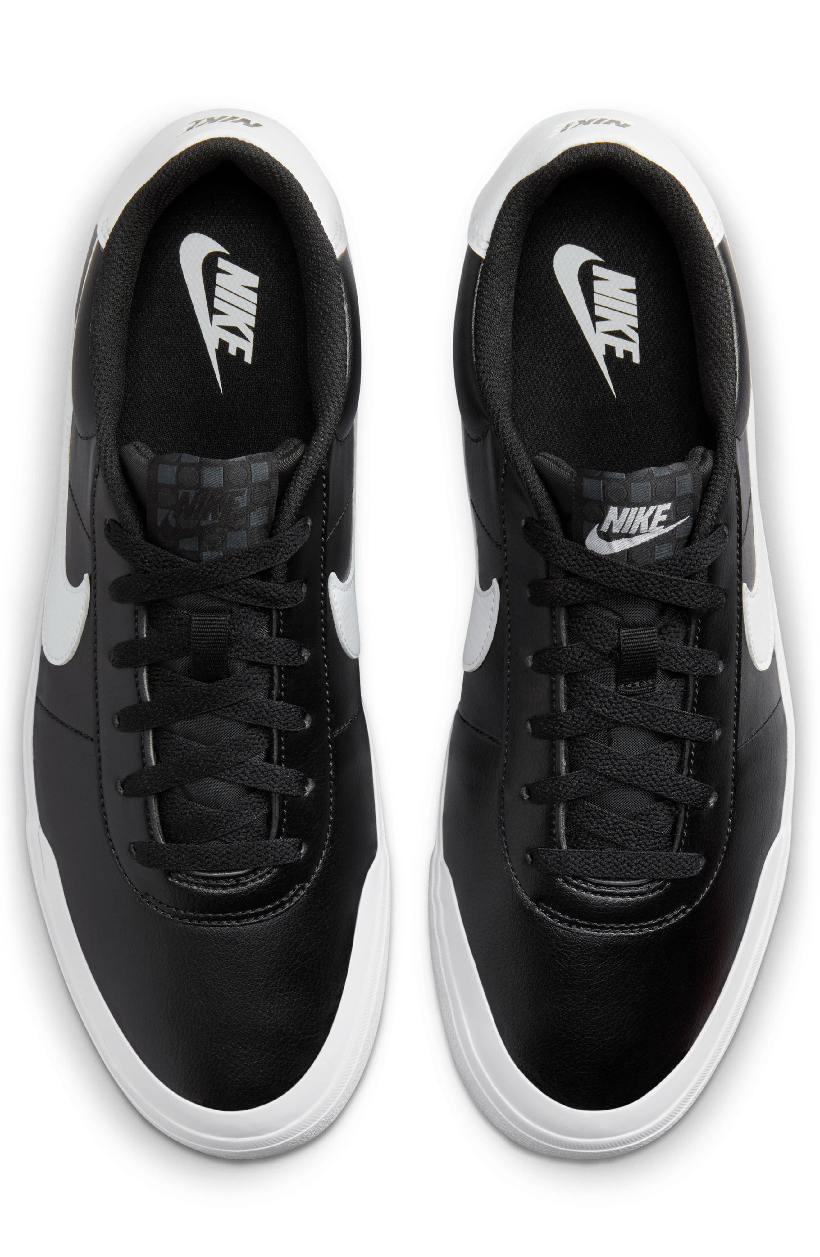 Nike Court Shot Low Top Sneaker, Alternate, color, Black/ White