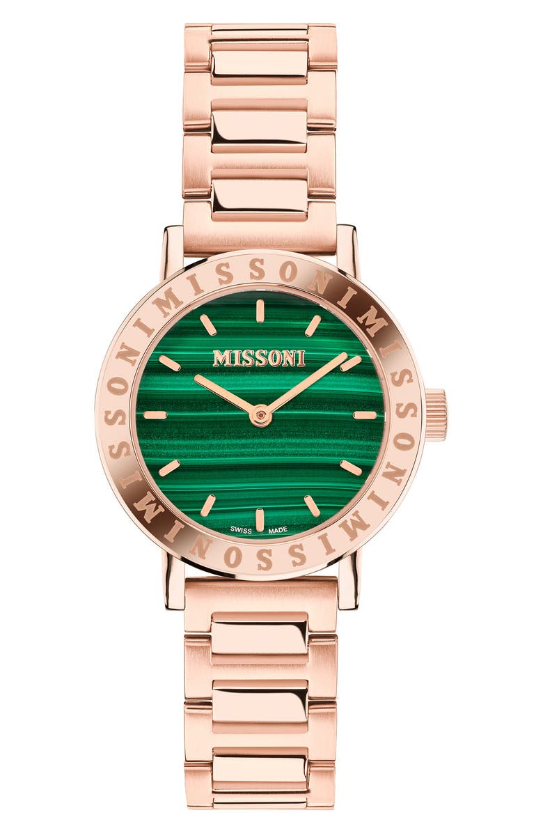 Missoni M2 Lucky Stones Bracelet Watch, 34mm, Main, color, Rosegold