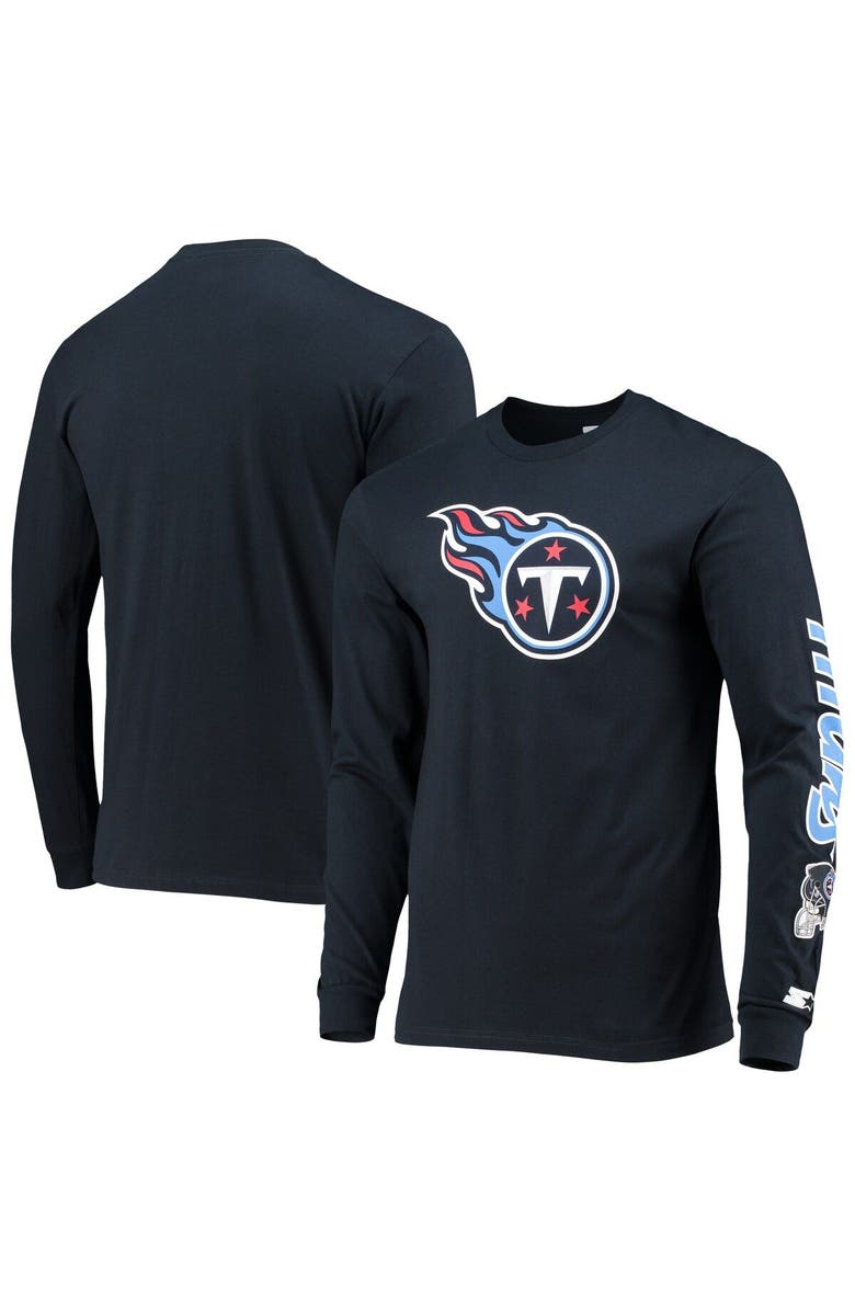 STARTER Men's Starter Navy Tennessee Titans Halftime Long Sleeve T-Shirt, Main, color, 