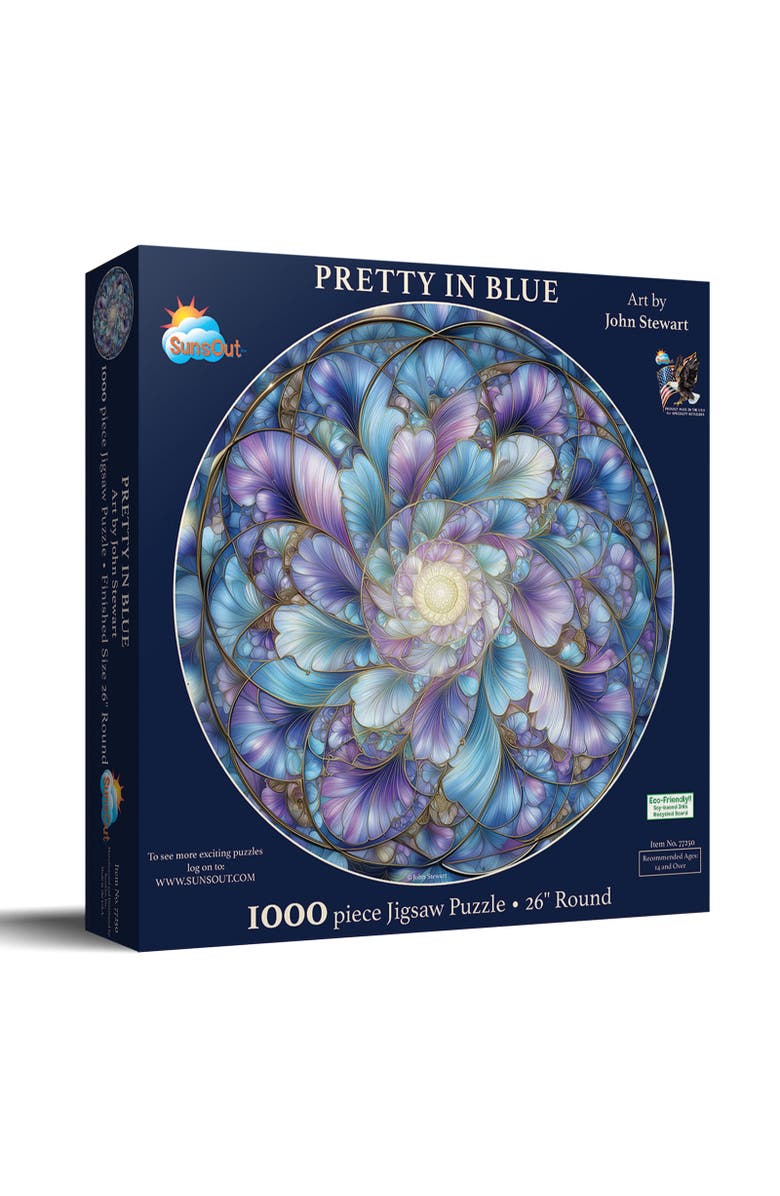 Sunsout Pretty in Blue 1000 piece Jigsaw Puzzle for Adults, Main, color, Multicolor