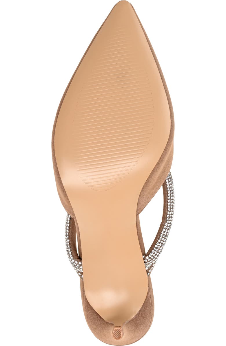 Journee Collection Lunna Crystal Embellished Pump - Wide Width, Alternate, color, Brown