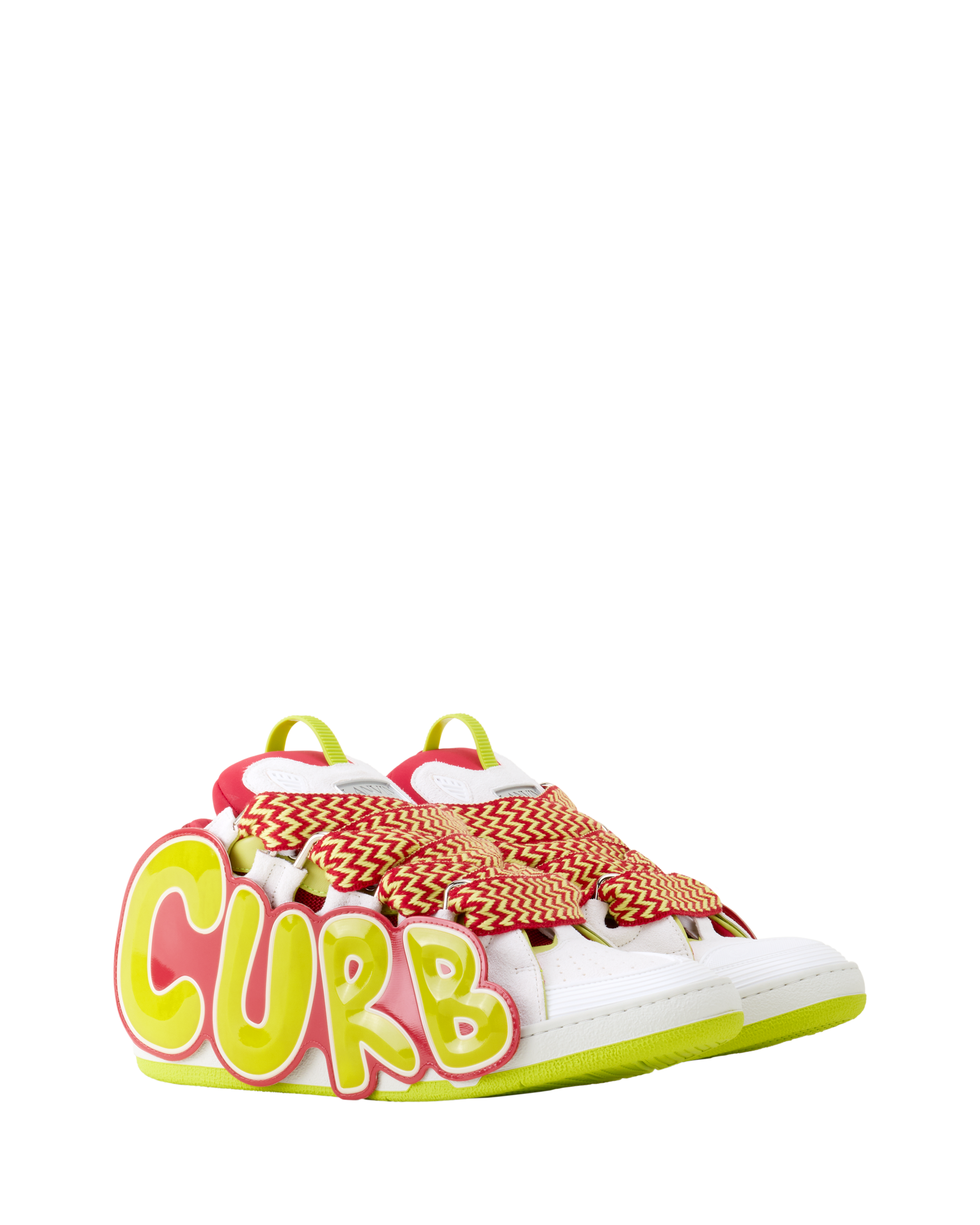 Lanvin Curb Patch Sneakers In Leather, Alternate, color, Colored