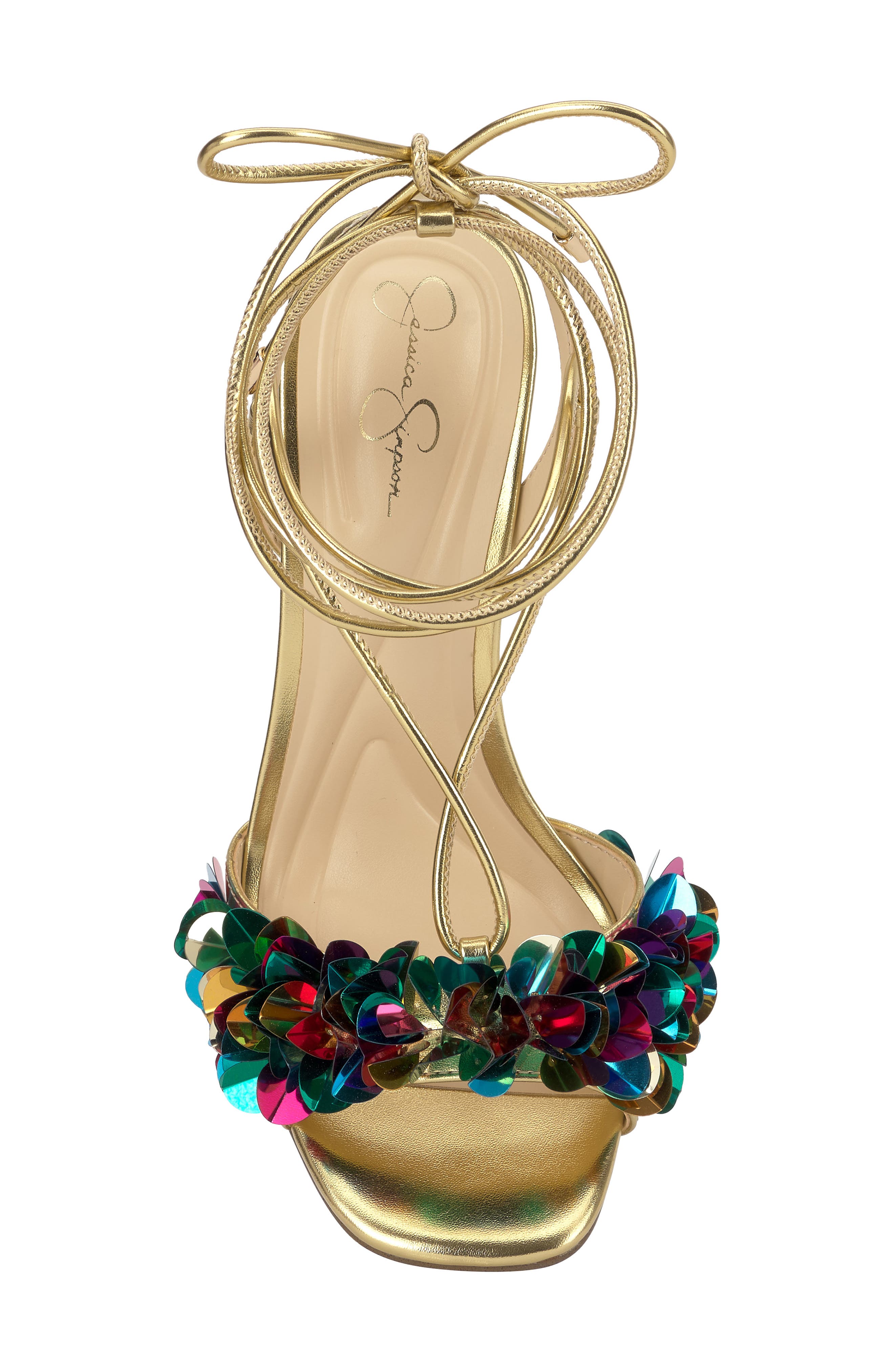 Oveny Ankle Wrap Sandal, Alternate, color, GOLD