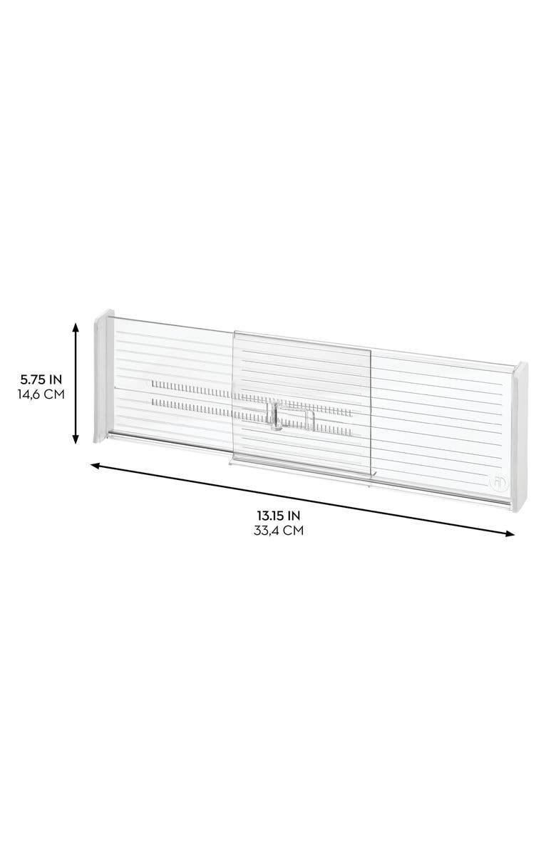 iDesign Recycled Plastic Adjustable Drawer Dividers - Set of 2 - Clear, Alternate, color, Clear