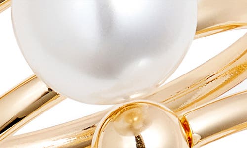 Open Edit Set Of 2 Faux Pearl Coil Rings