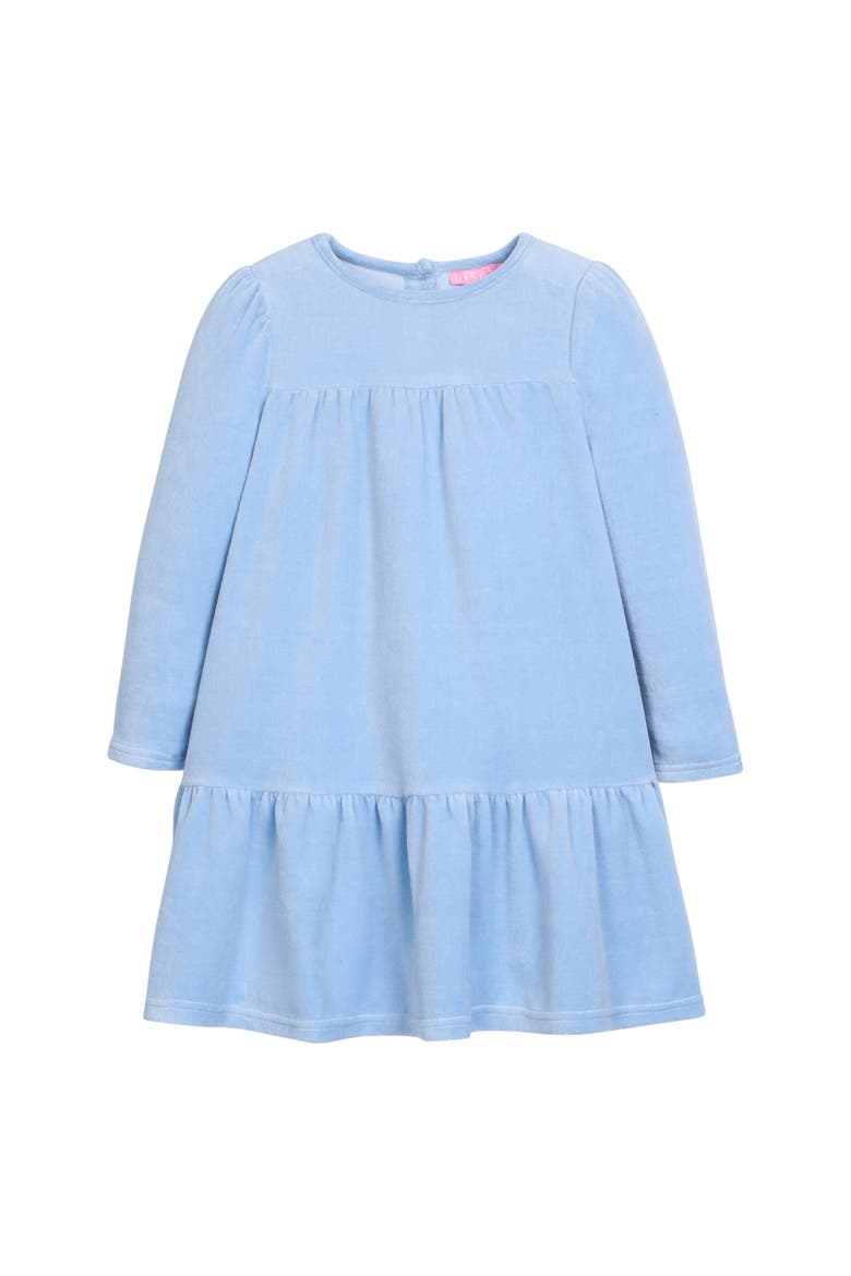 Kids' Velour Lisle Dress, Main, color, Periwinkle Velour