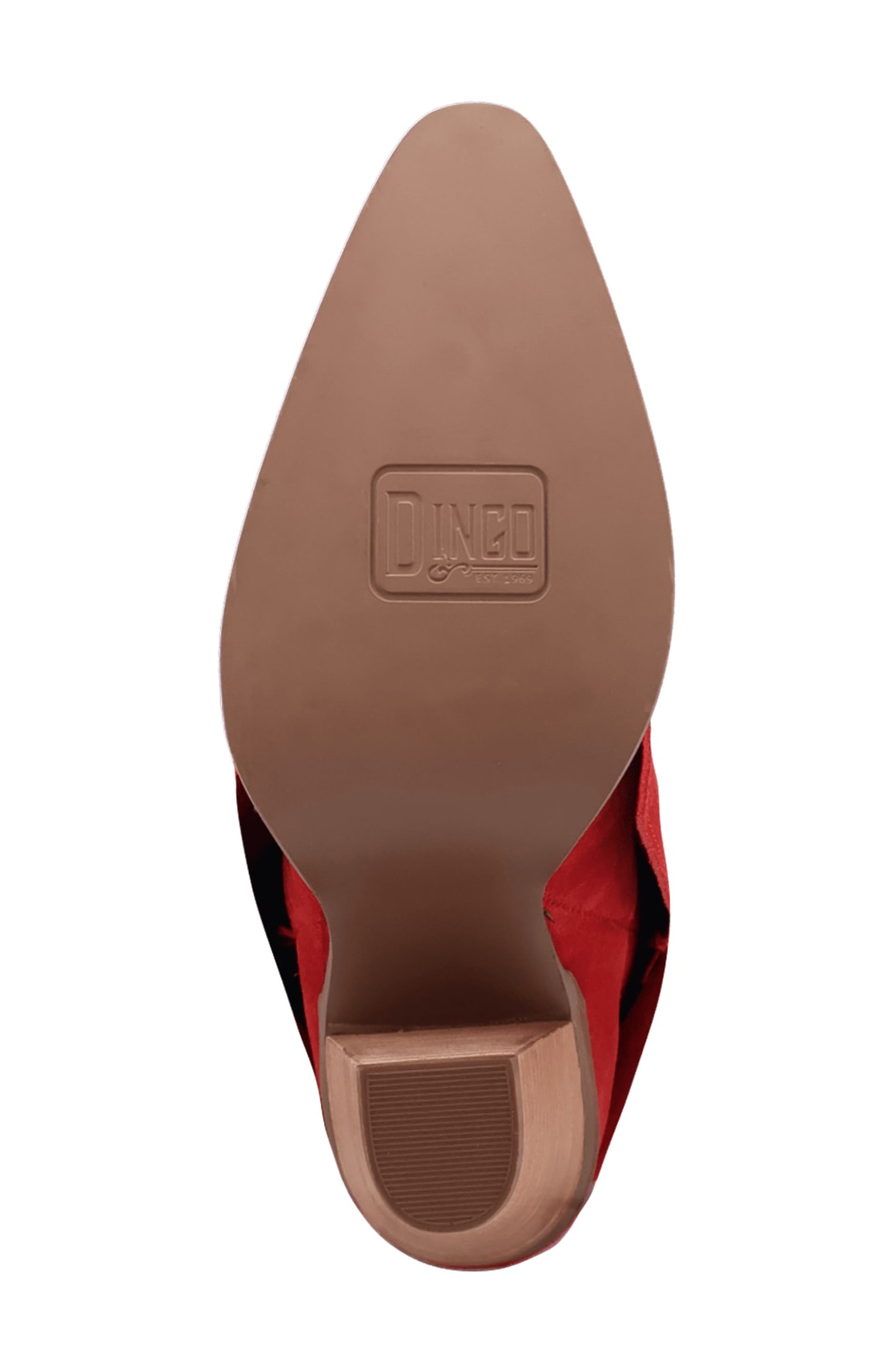 Buckle Bunny Knee High Western Boot, Alternate, color, RED