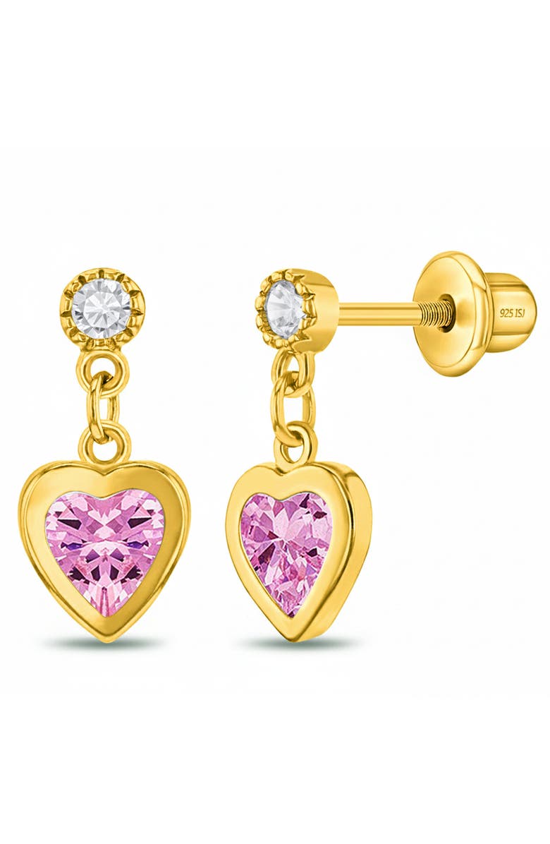 In Season Jewelry Dangle Hearts Girl Earrings, Main, color, Pink