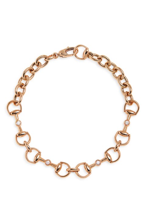 Horsebit 18K Gold & Diamond Bracelet