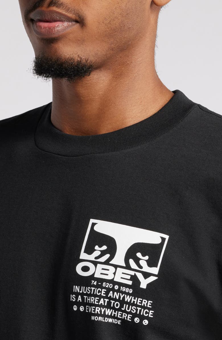 Obey Justice Everywhere Cotton Graphic T-Shirt, Alternate, color,