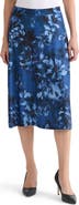 KASPER Floral Print Knit Skirt