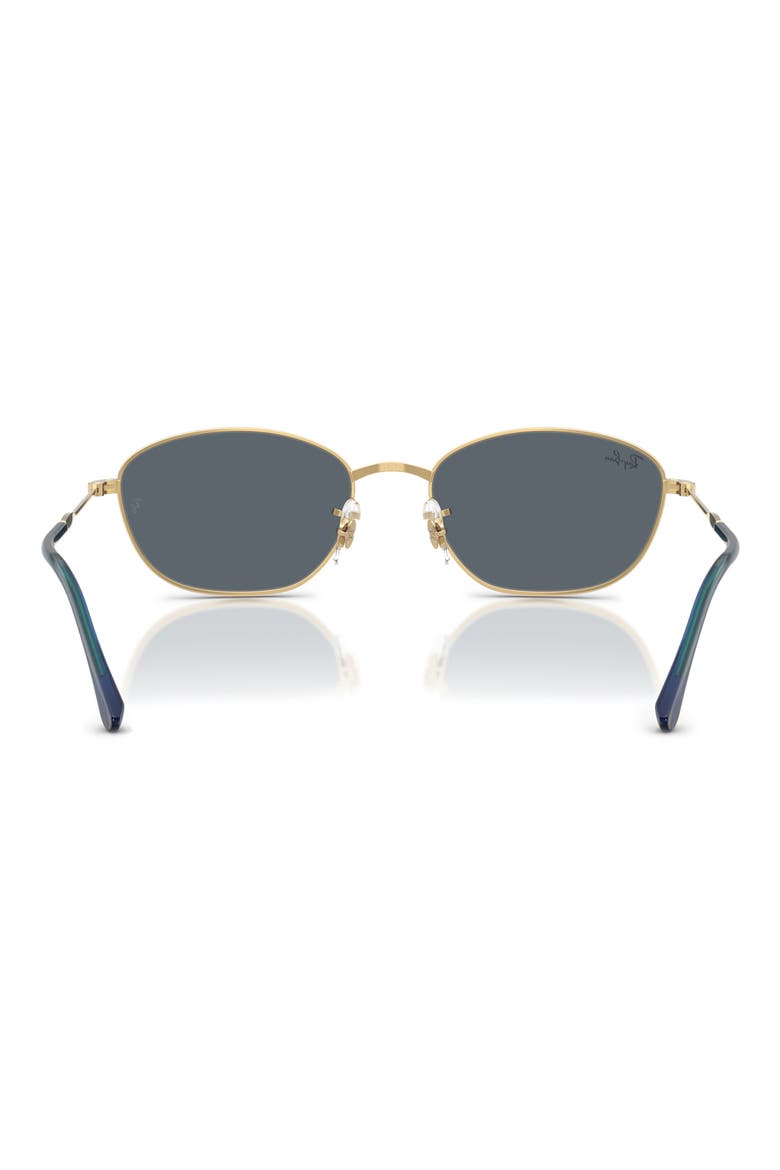 55mm Irregular Oval Sunglasses, Alternate, color, ARISTA / BLUE