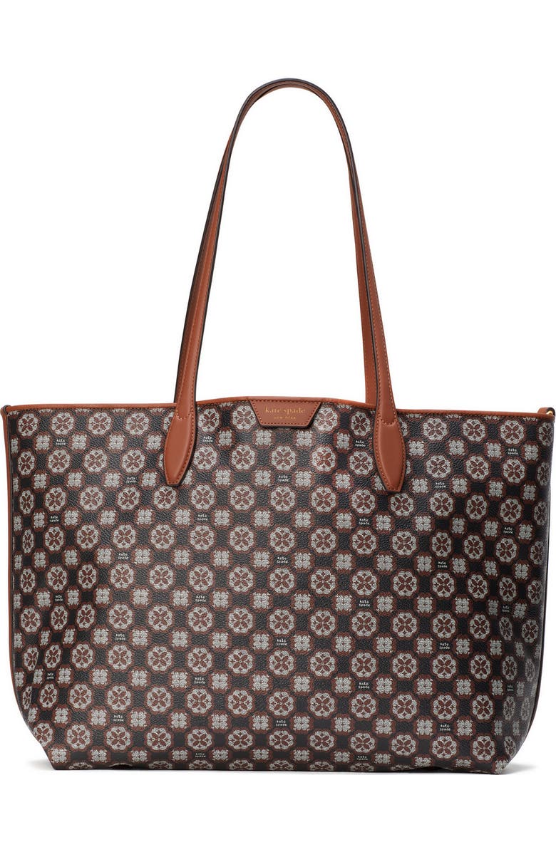 Kate Spade New York spade flower monogram coated canvas tote, Main, color,