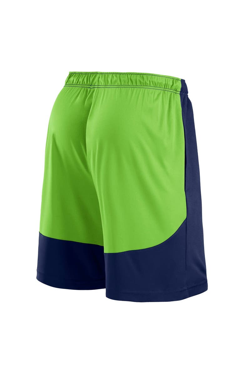FANATICS Men's Fanatics College Navy/Neon Green Seattle Seahawks Big & Tall Launch Shorts, Alternate, color, College Navy