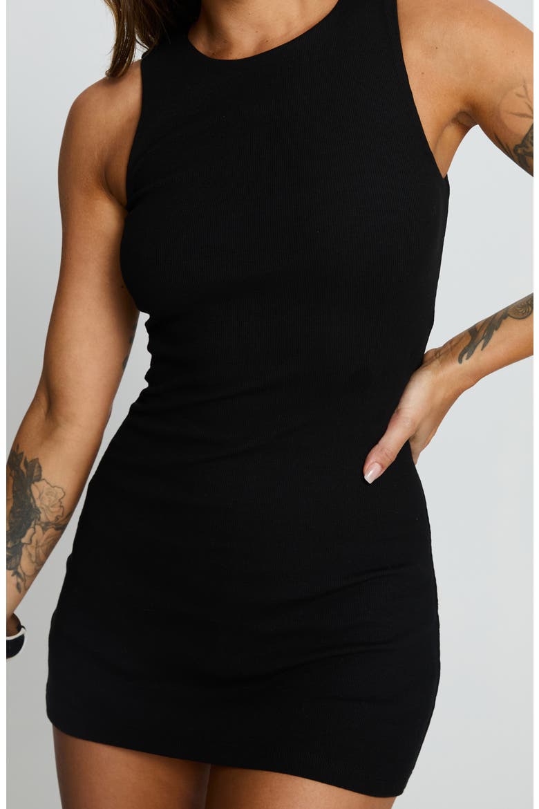Marcee Sleeveless Skirted Romper, Alternate, color, BLACK