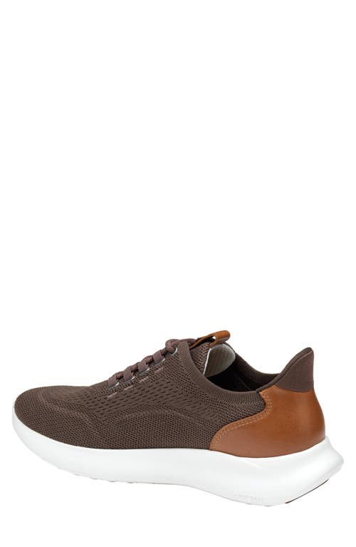 Johnston & Murphy Amherst 2.0 Knit Plain Toe Sneaker In Dark Brown Knit