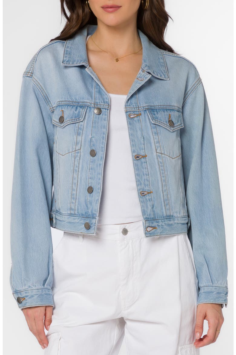 Jones Oversize Crop Denim Jacket, Main, color, 282 SUMMER BLUE