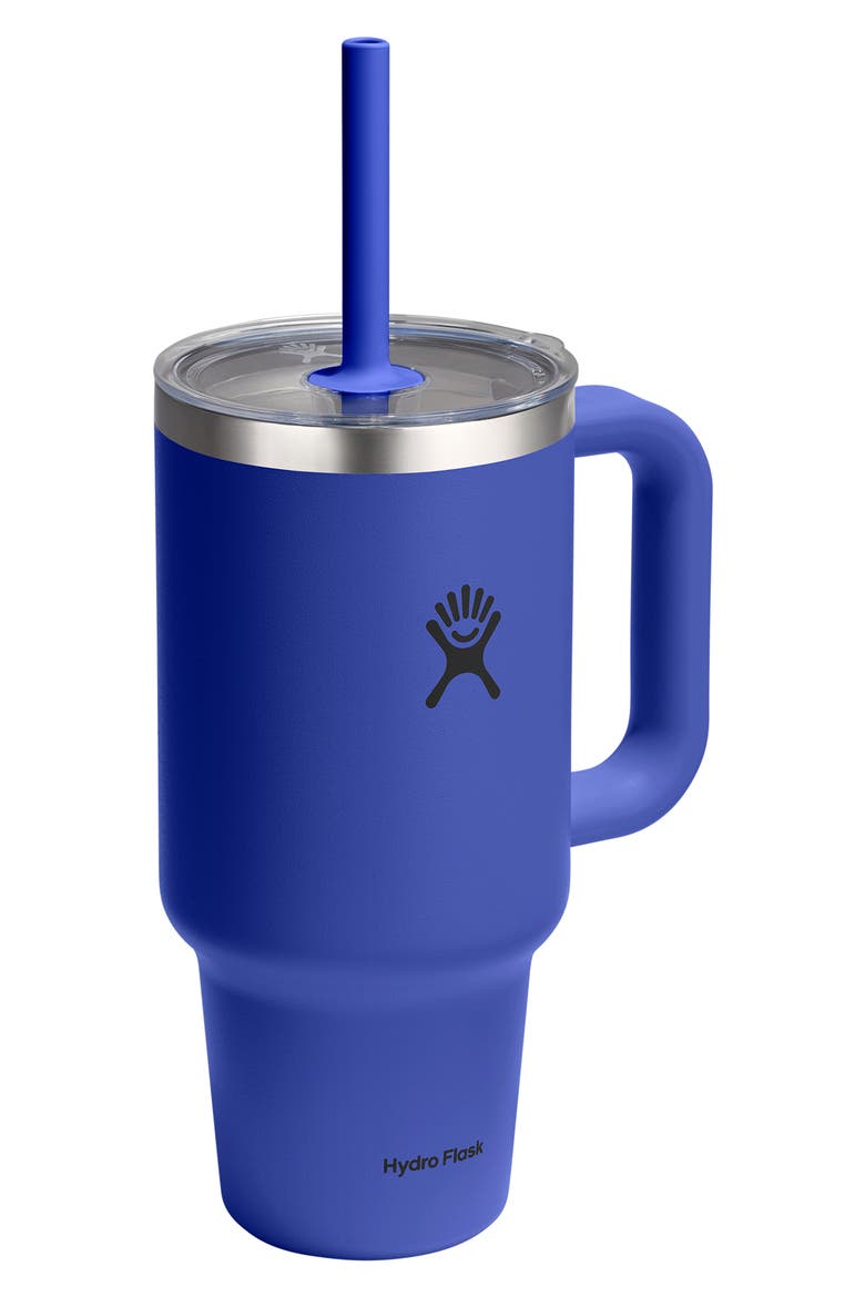 32-Ounce Clear Lid Travel Tumbler, Alternate, color, CAPRI BLUE